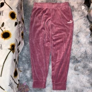 Pink puma sweatpants